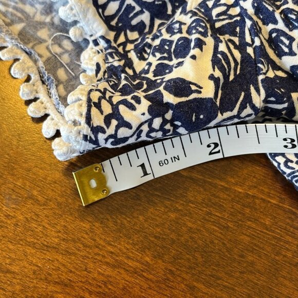 Lilly Pulitzer for Target blue white print pompom shorts medium - Picture 8 of 15